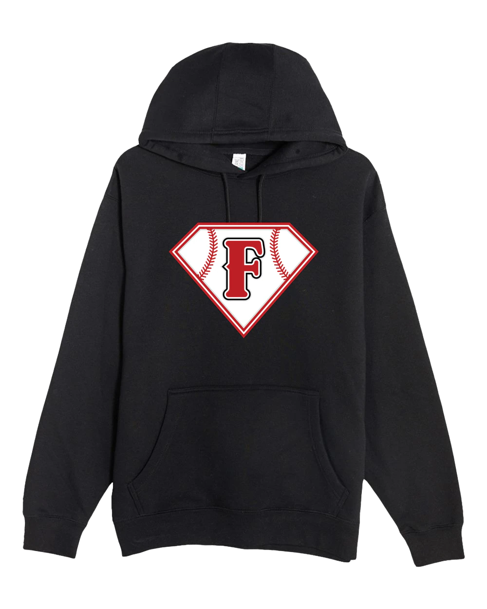 Fairmont Baseball - Black Hoodie Value - Full Front