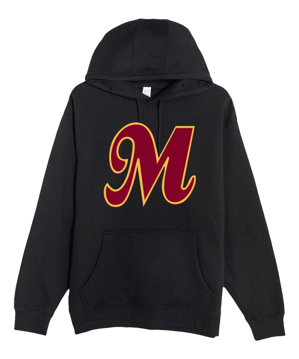 Mankato Area Youth Baseball Association - Black Hoodie Value - Full Front