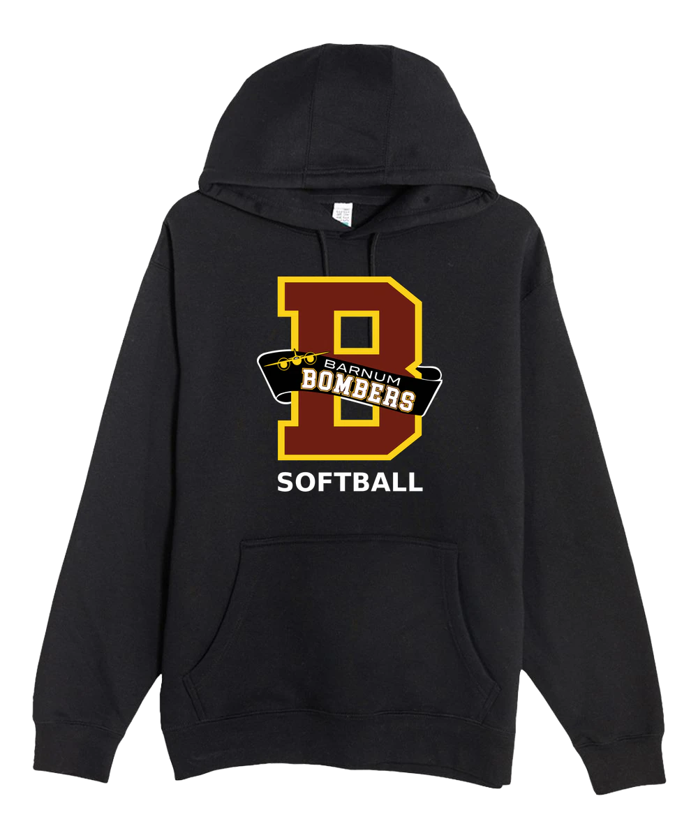 Barnum Softball - Black Hoodie Value - Full Front