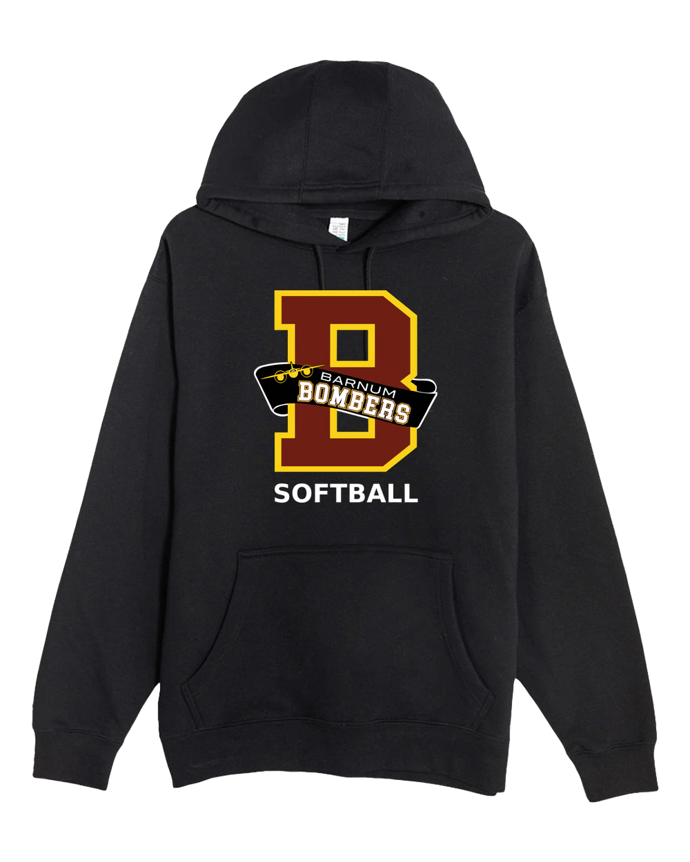 Barnum Softball - Black Hoodie Value - Full Front