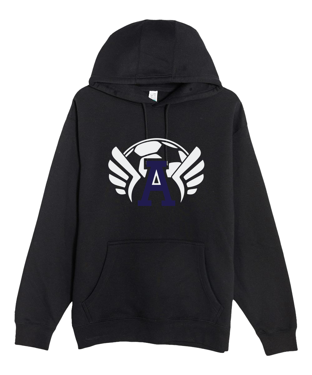 Abingdon Soccer - Black Hoodie Value - Full Front
