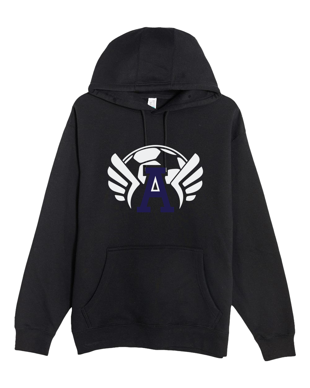 Abingdon Soccer - Black Hoodie Value - Full Front