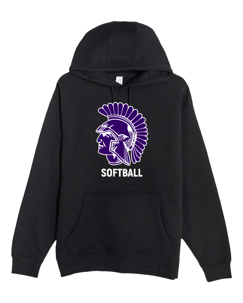 Barnesville Softball - Black Hoodie Value - Full Front