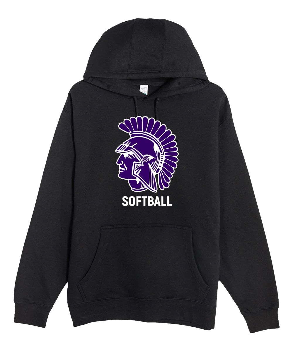 Barnesville Softball - Black Hoodie Value - Full Front