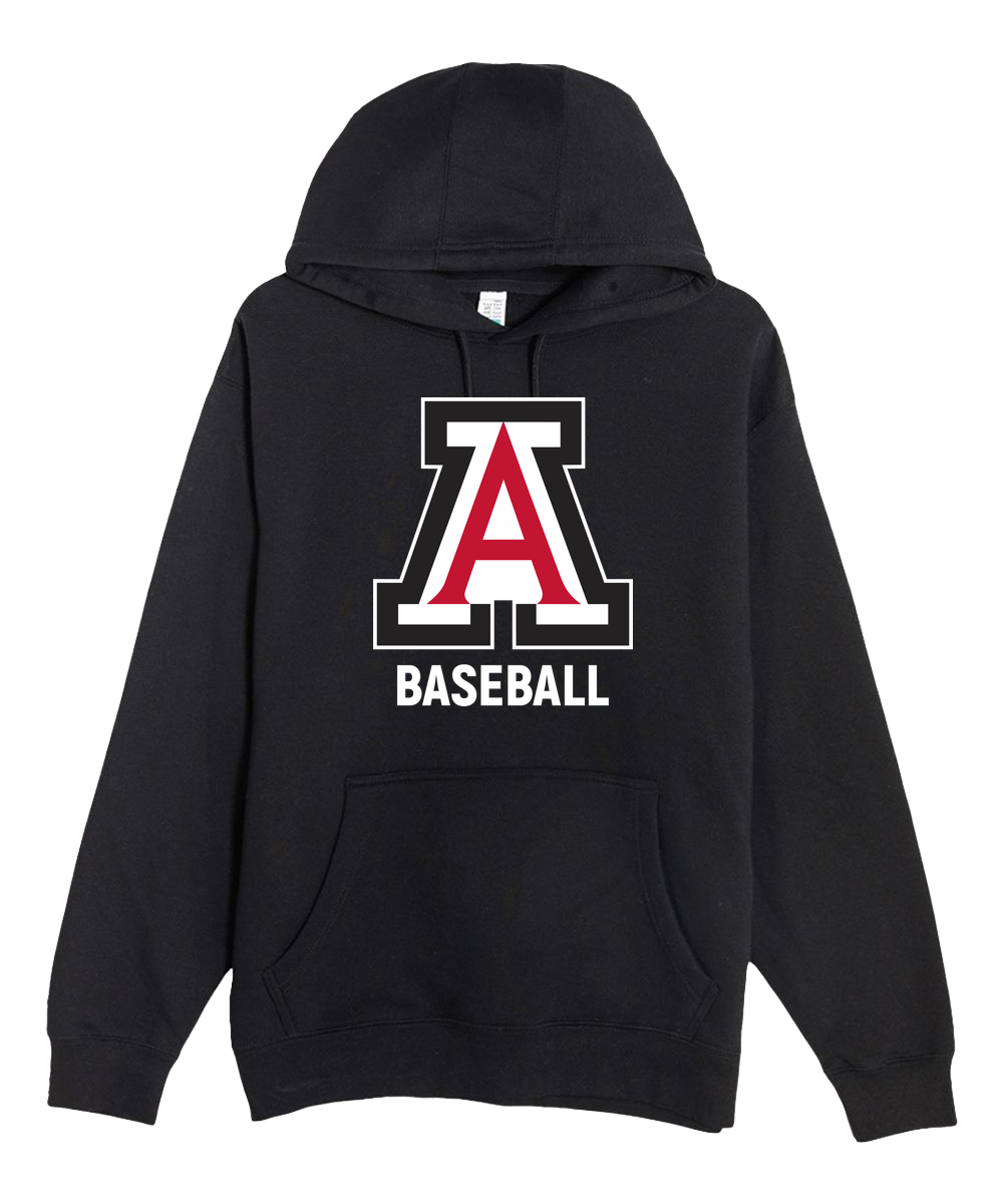 Amboy Baseball - Black Hoodie Value - Full Front
