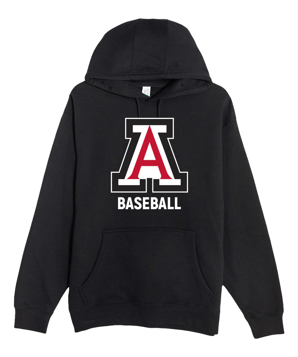 Amboy Baseball - Black Hoodie Value - Full Front