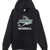 Faribault Baseball - Black Hoodie Value - Full Front