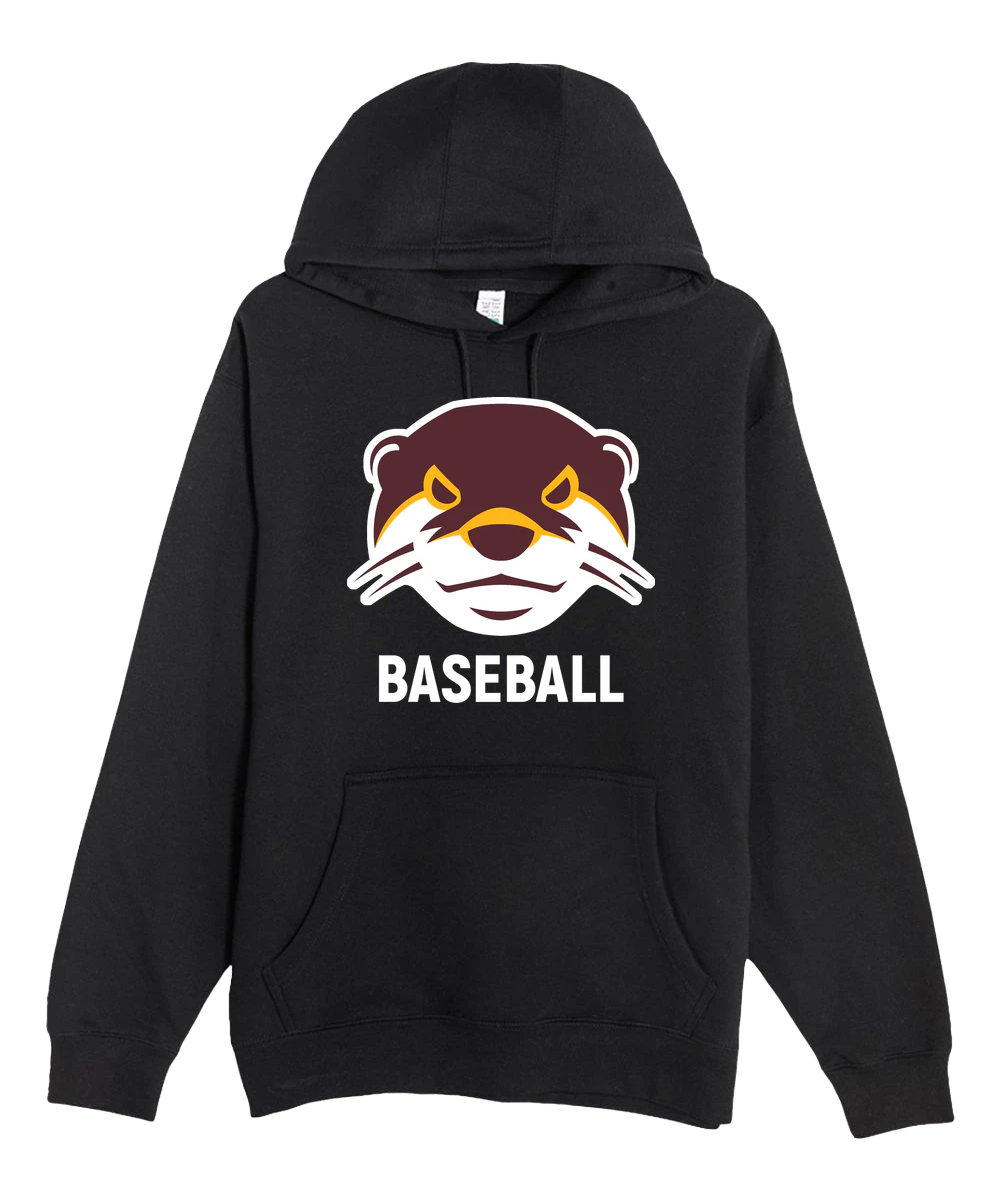 Fergus Falls Baseball - Black Hoodie Value - Full Front