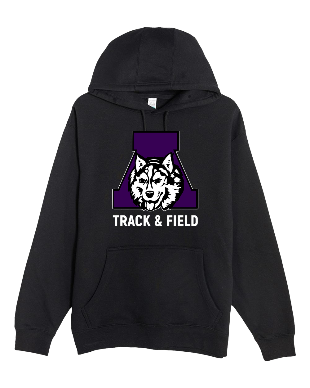 Albany Track & Field - Black Hoodie Value - Full Front