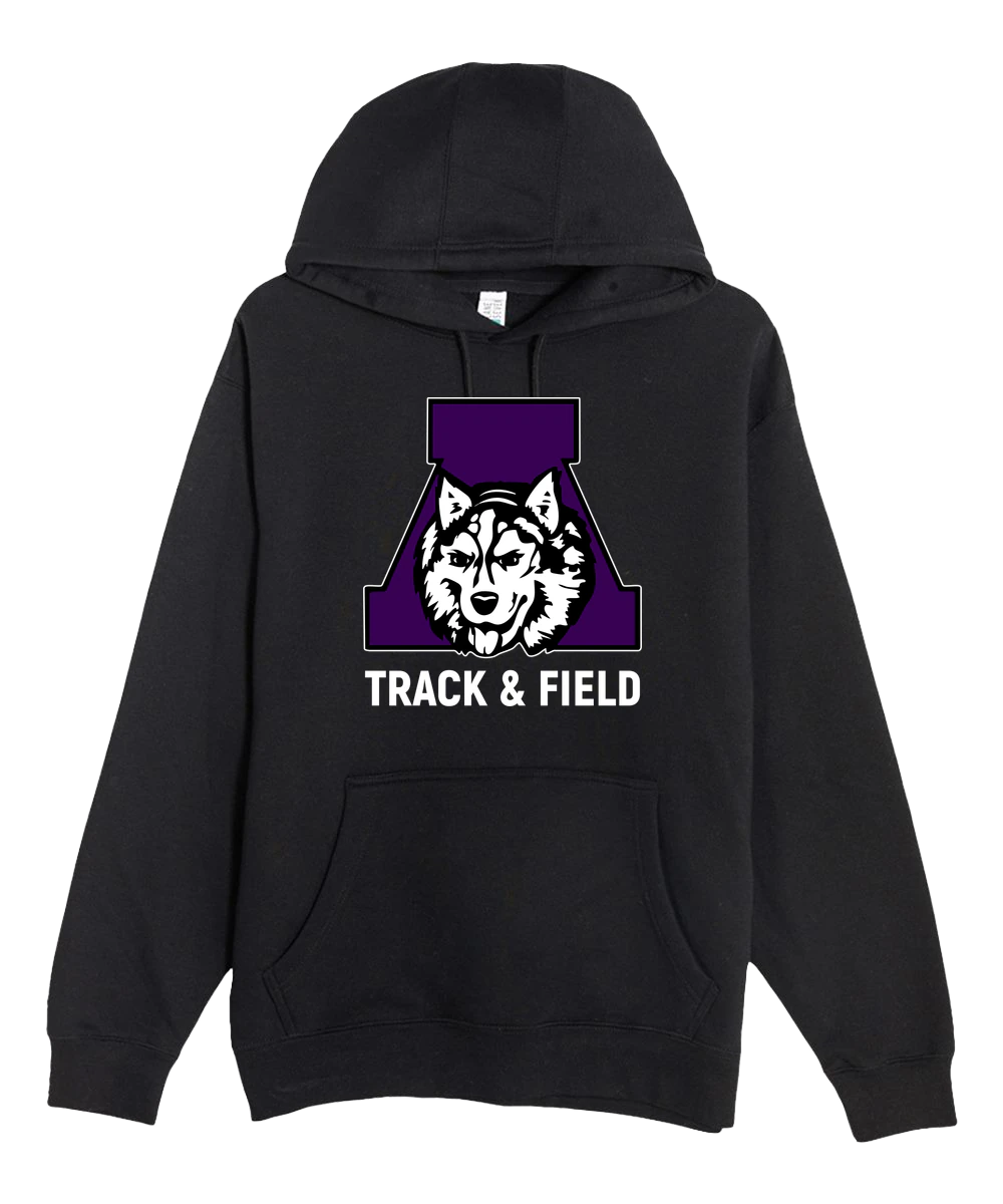 Albany Track & Field - Black Hoodie Value - Full Front