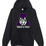 Albany Track & Field - Black Hoodie Value - Full Front