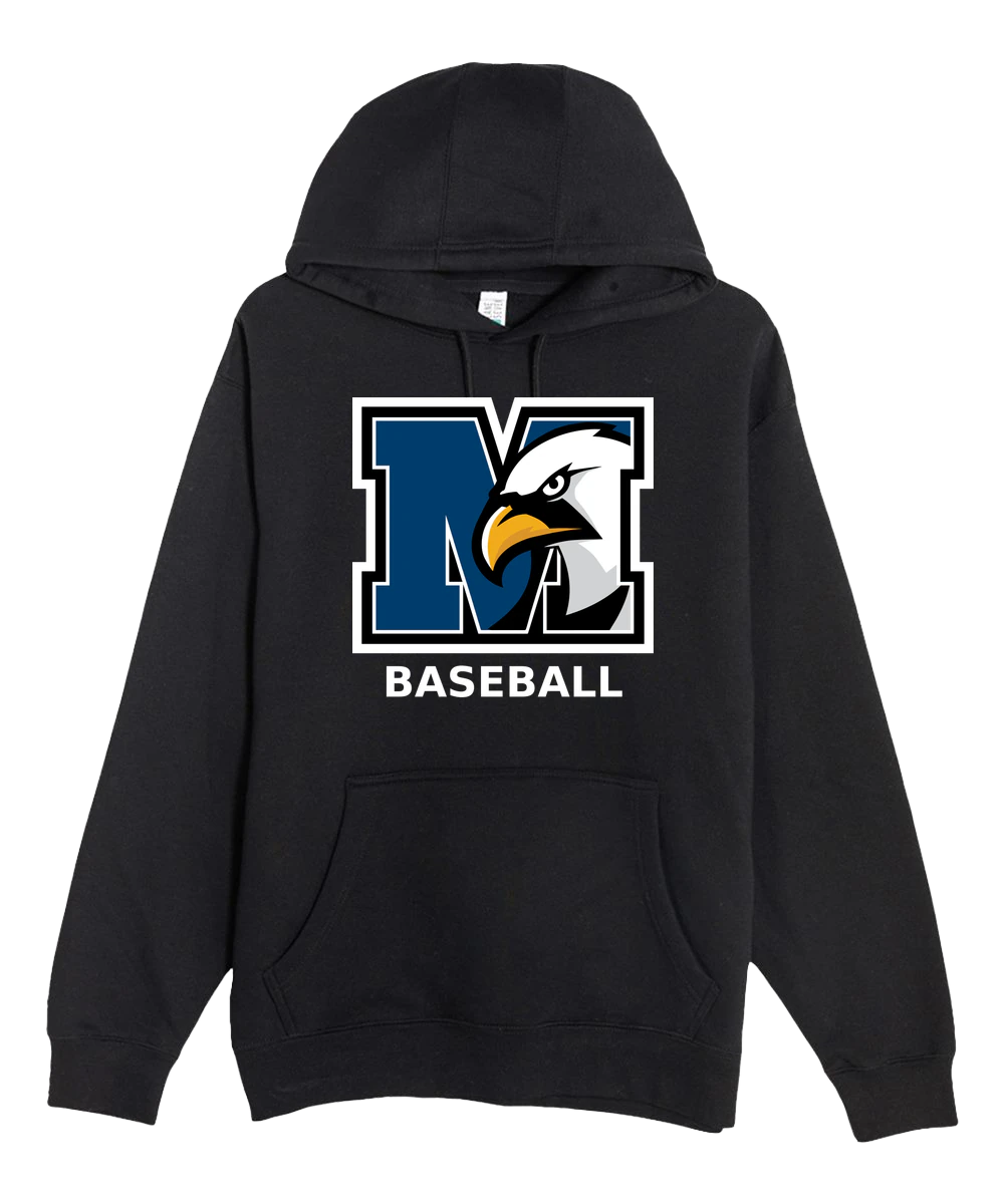 New York Mills Baseball - Black Hoodie Value - Full Front