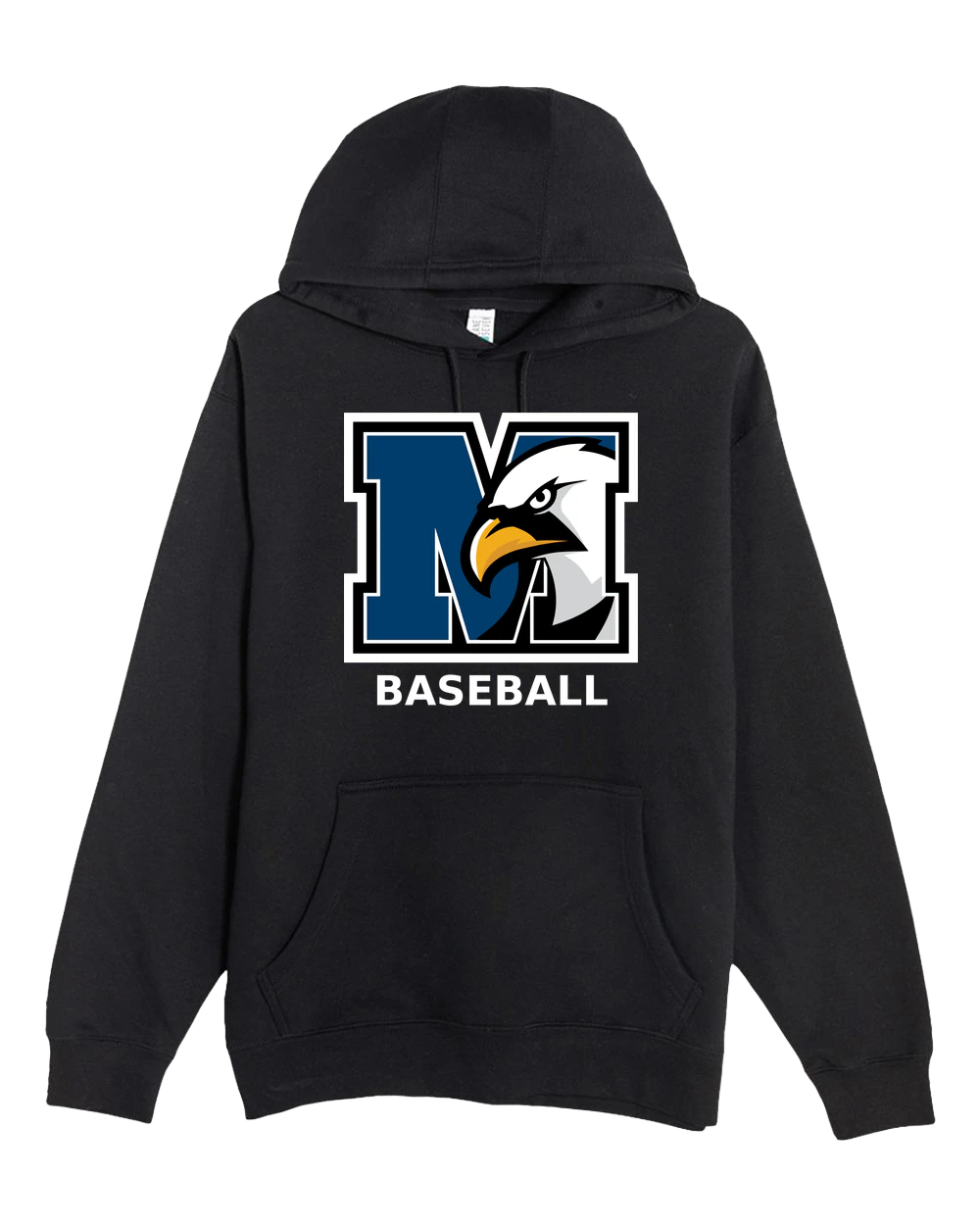 New York Mills Baseball - Black Hoodie Value - Full Front