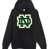 Notre Dame Hockey Example - Black Hoodie Value - Full Front