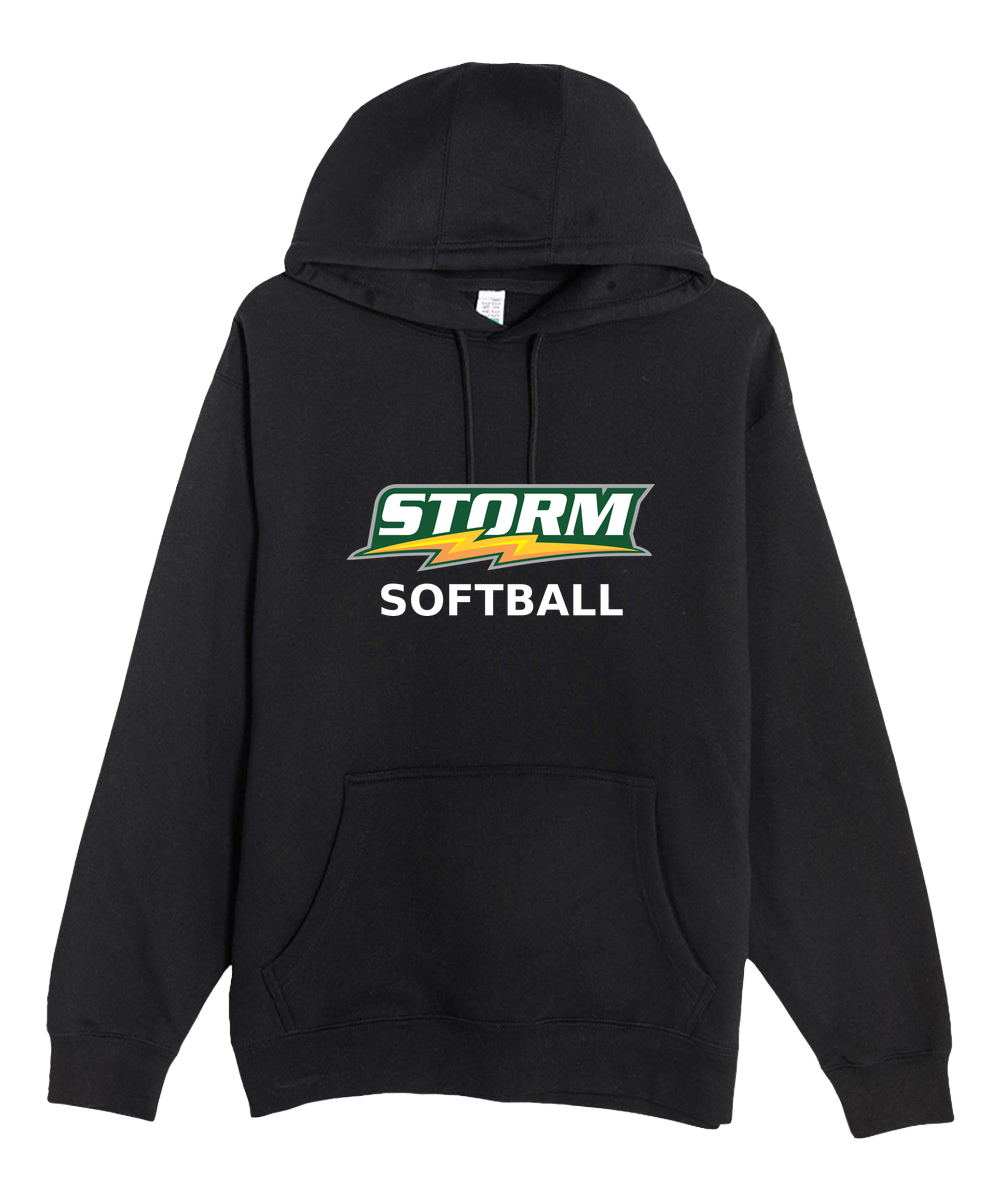 Sauk Rapids Rice Softball - Black Hoodie Value - Full Front