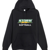 Sauk Rapids Rice Softball - Black Hoodie Value - Full Front