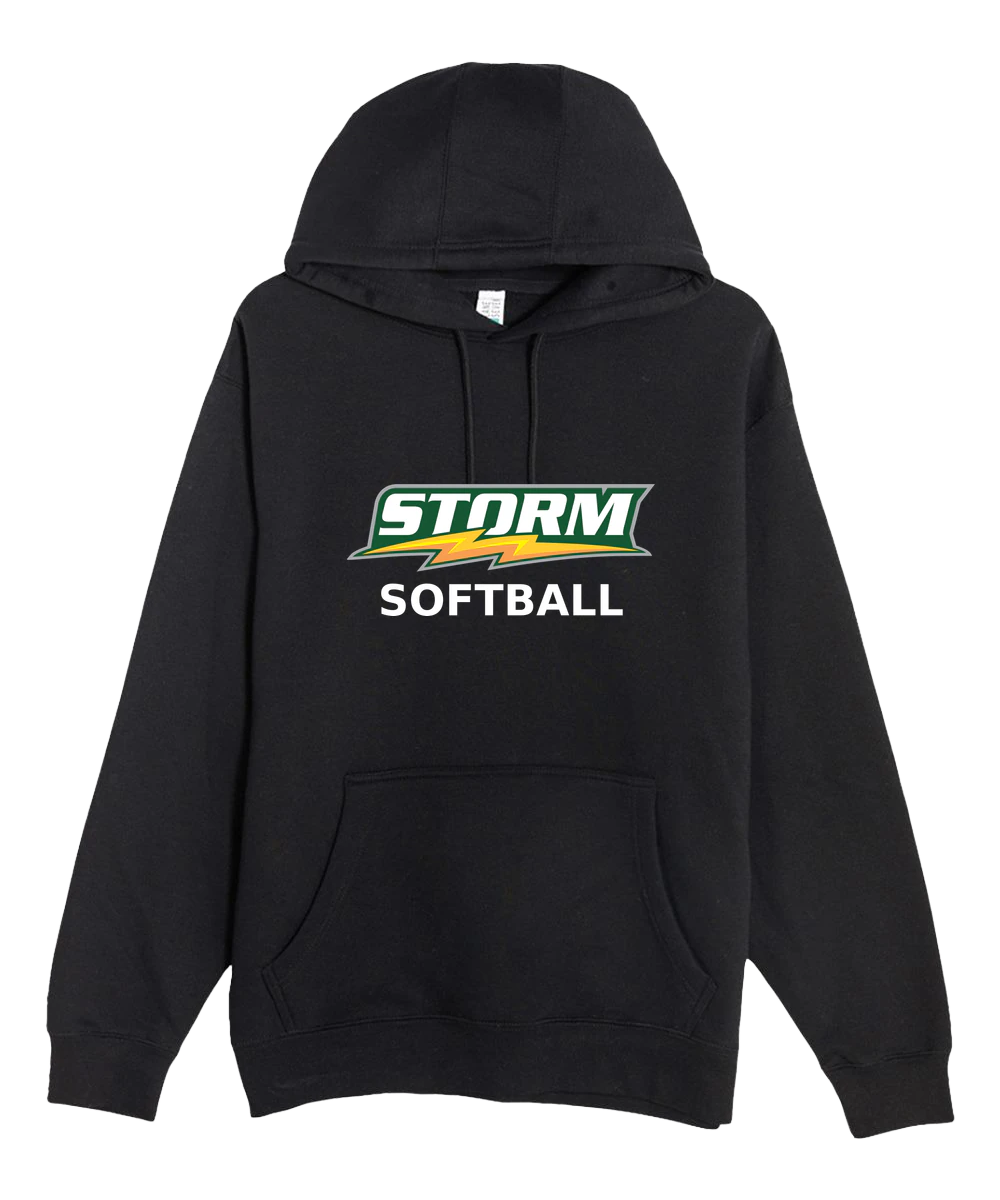 Sauk Rapids Rice Softball - Black Hoodie Value - Full Front