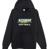 Sauk Rapids Rice Softball - Black Hoodie Value - Full Front