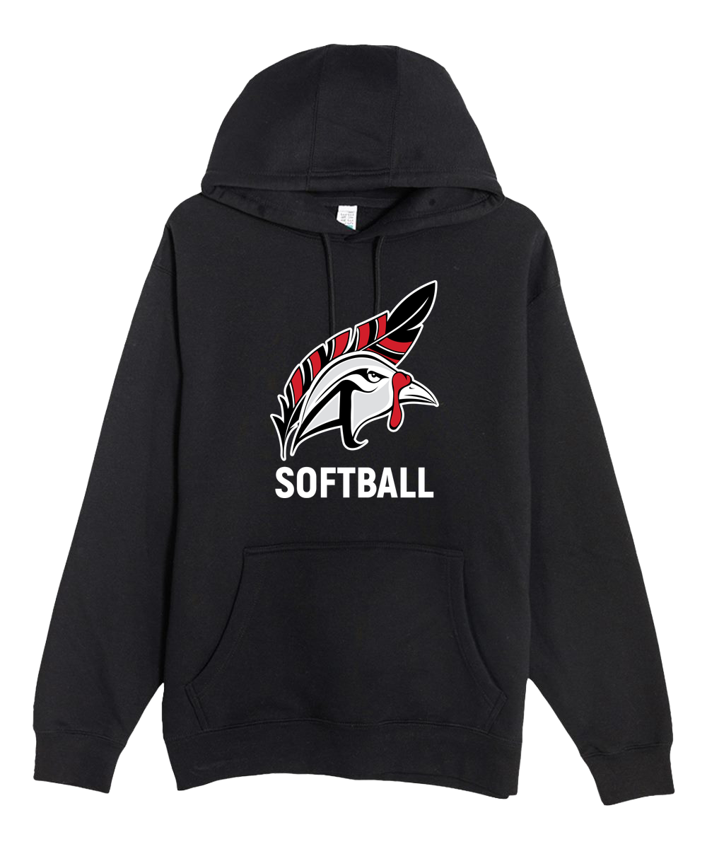 Aitkin Softball - Black Hoodie Value - Full Front