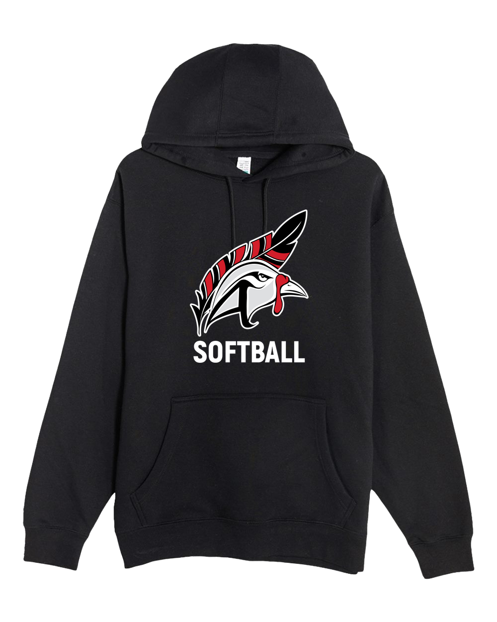 Aitkin Softball - Black Hoodie Value - Full Front