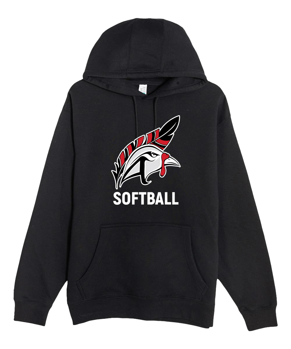 Aitkin Softball - Black Hoodie Value - Full Front