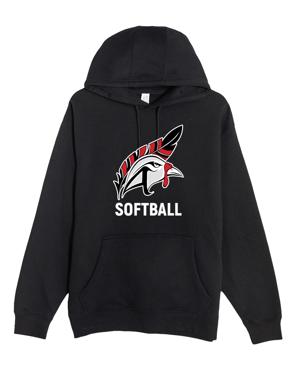 Aitkin Softball - Black Hoodie Value - Full Front