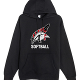 Aitkin Softball - Black Hoodie Value - Full Front
