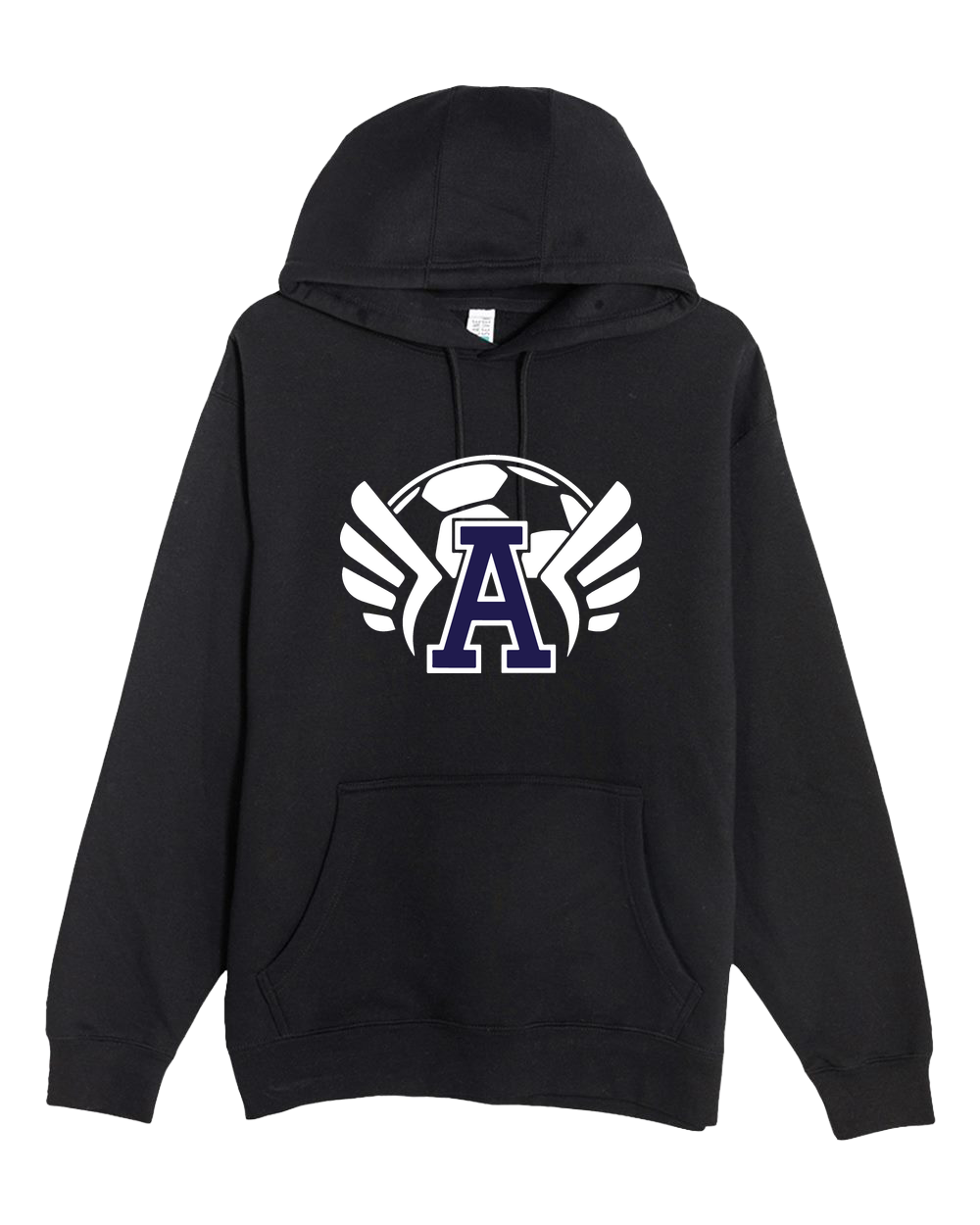 Abingdon Soccer - Black Hoodie Value - Full Front