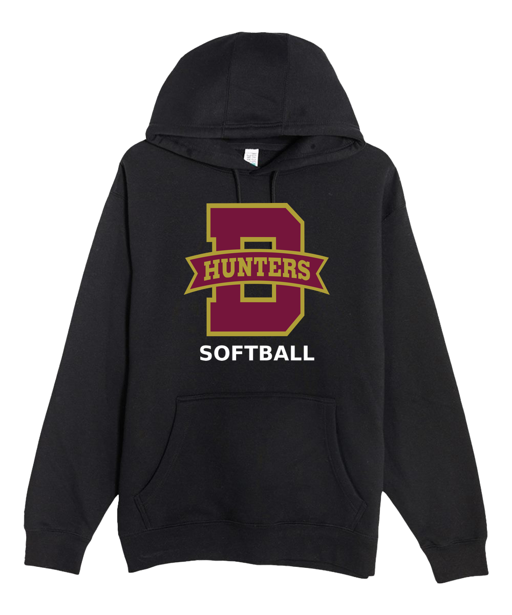 Denfeld Softball - Black Hoodie Value - Full Front