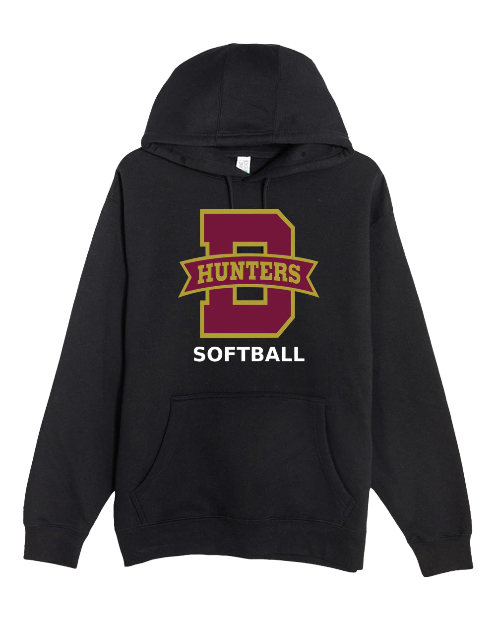Denfeld Softball - Black Hoodie Value - Full Front