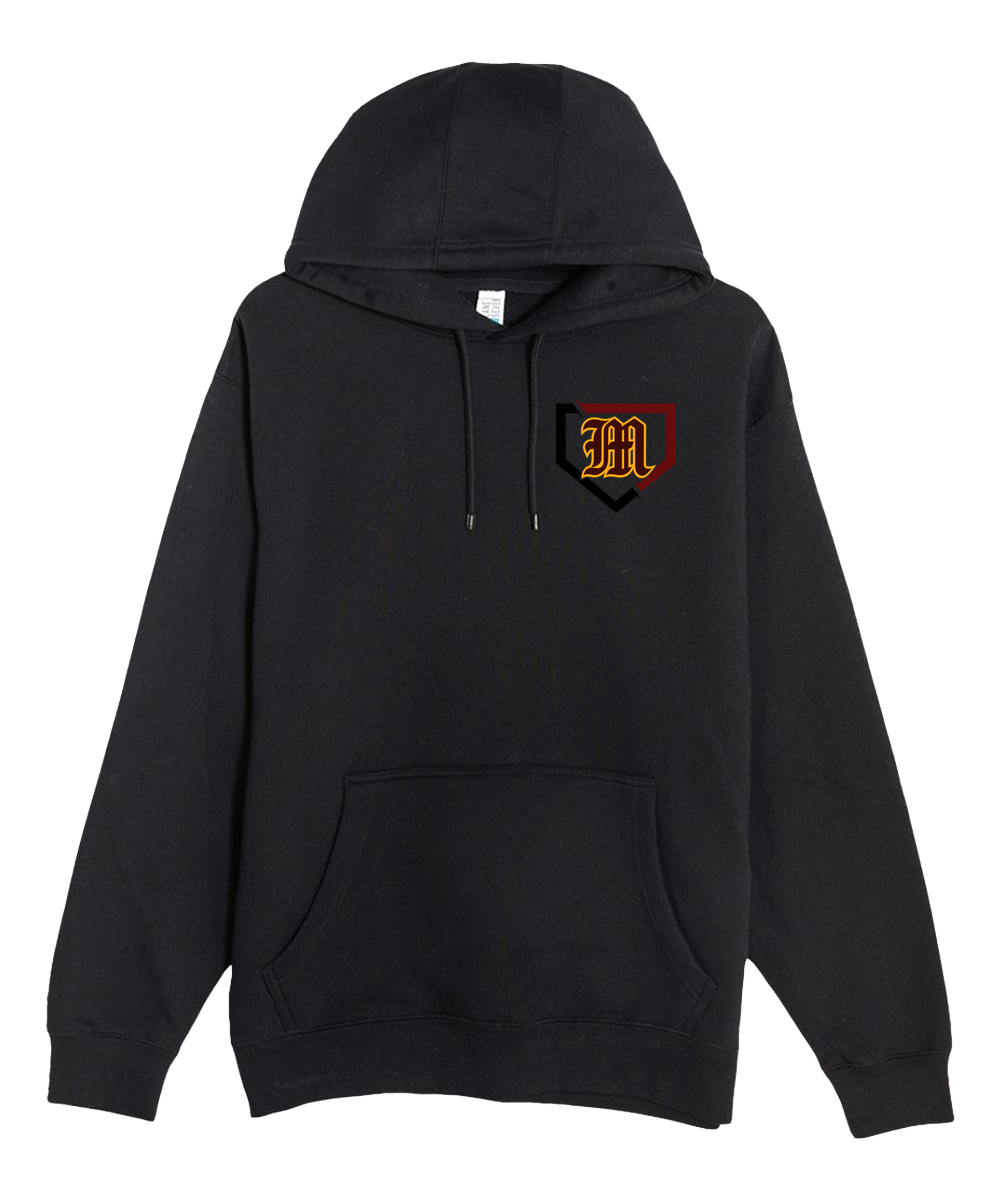 Menomonie Baseball - Black Hoodie Value - Left Chest