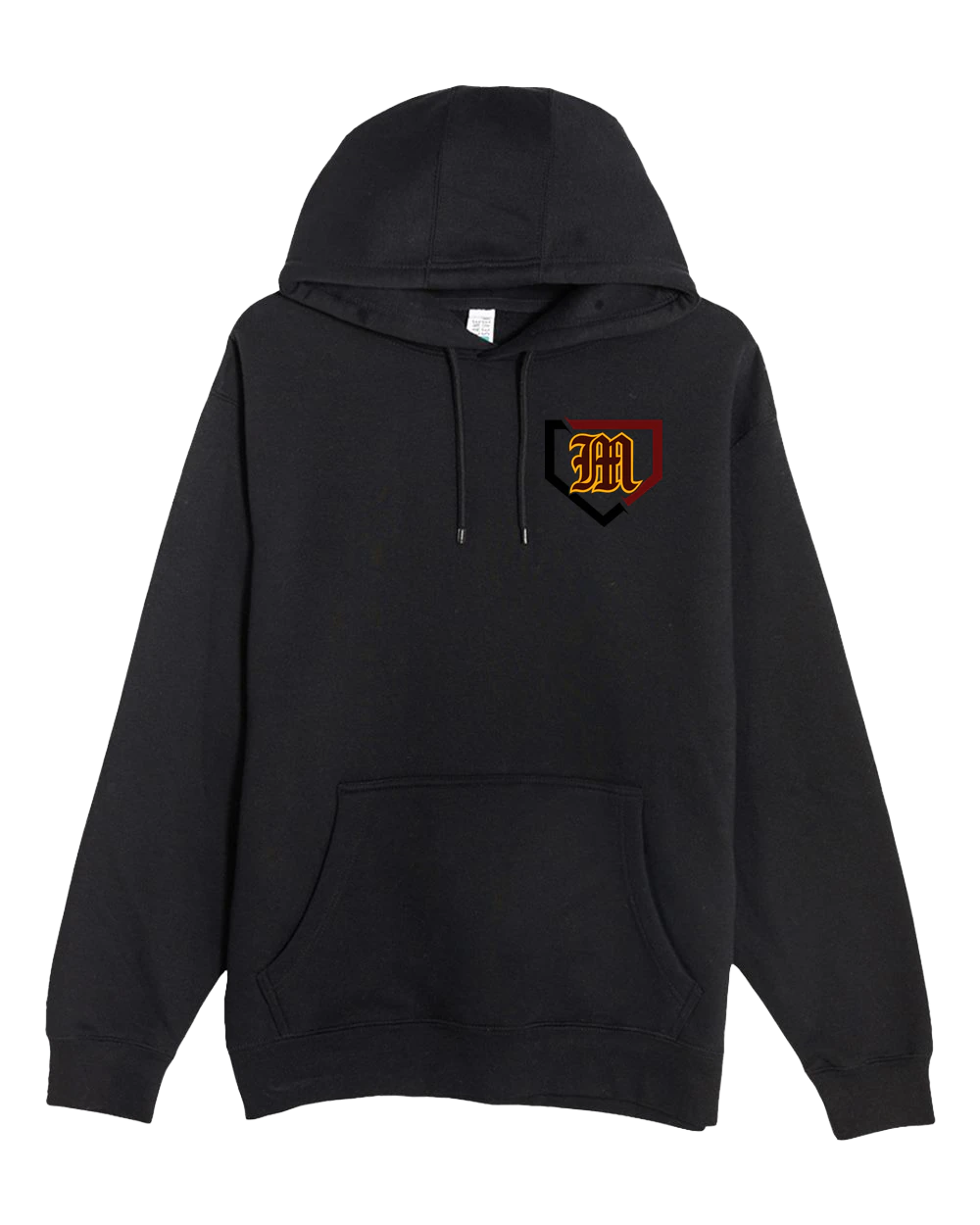 Menomonie Baseball - Black Hoodie Value - Left Chest