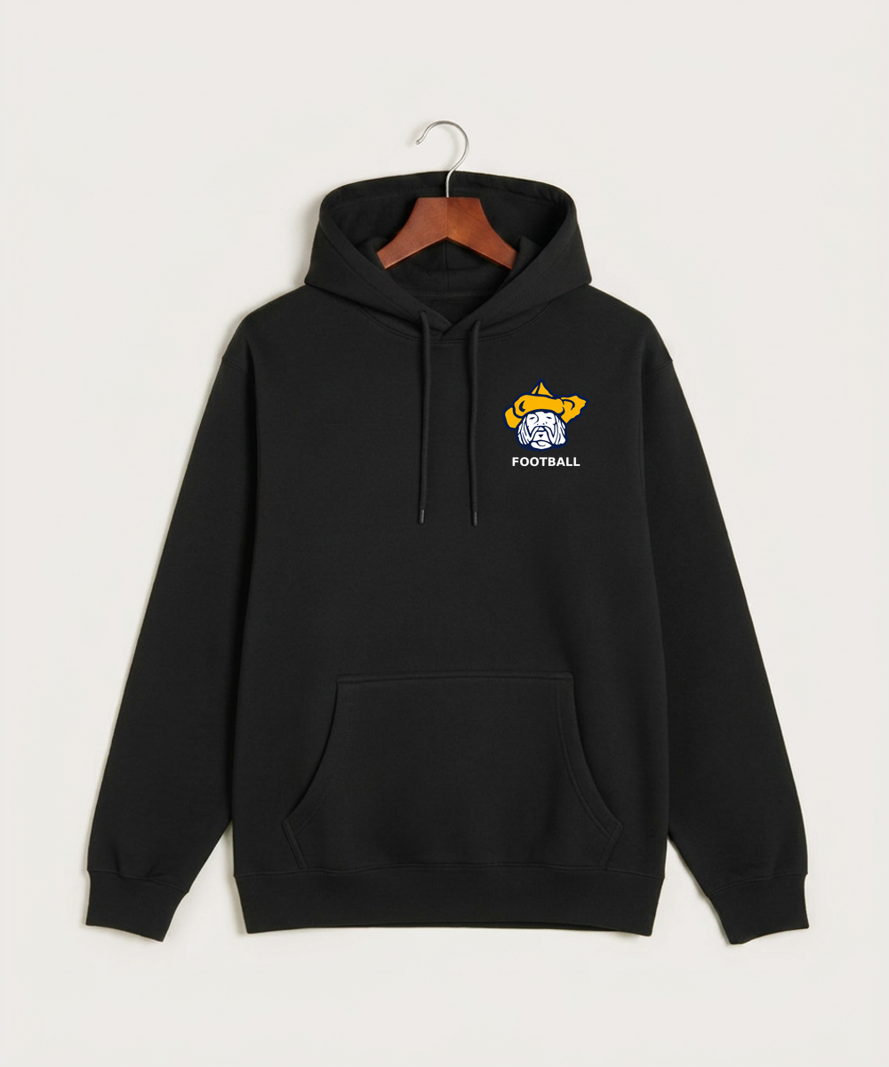 Polo HS Football general - Black Hoodie Value - Left Chest