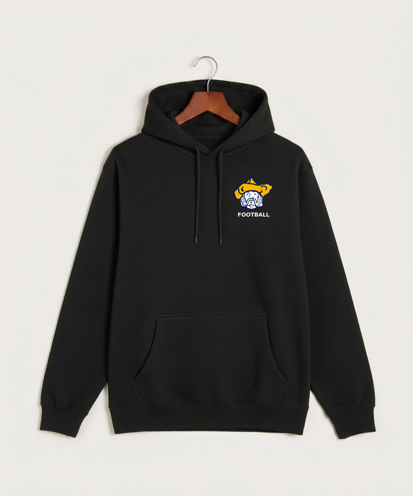 Polo HS Football general - Black Hoodie Value - Left Chest