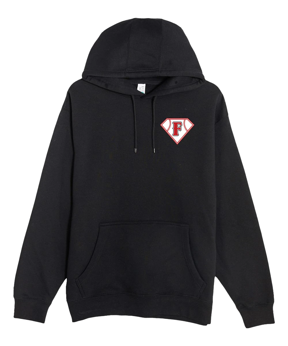 Fairmont Baseball - Black Hoodie Value - Left Chest
