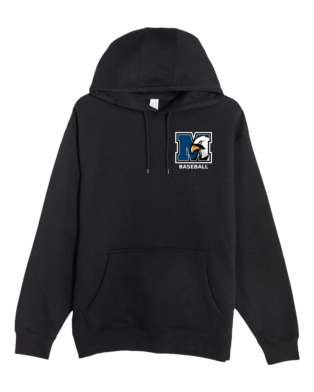 New York Mills Baseball - Black Hoodie Value - Left Chest