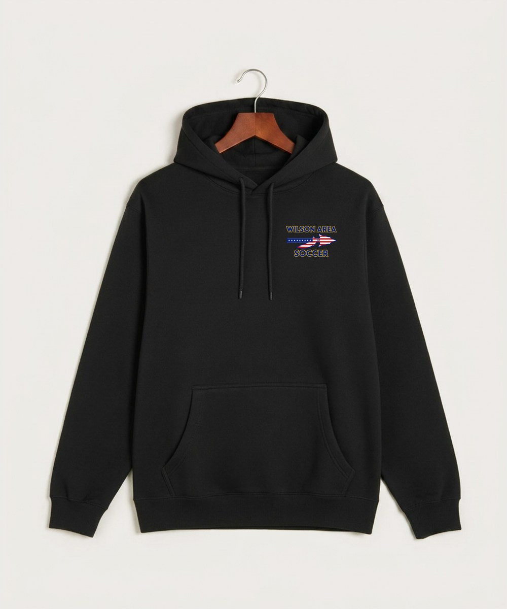 Wilson Area School Soccer Soccer - Black Hoodie Value - Left Chest