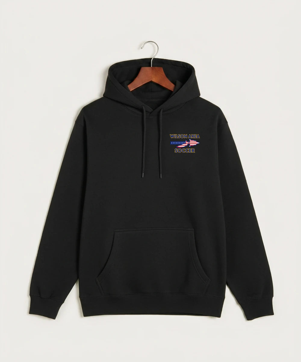 Wilson Area School Soccer Soccer - Black Hoodie Value - Left Chest
