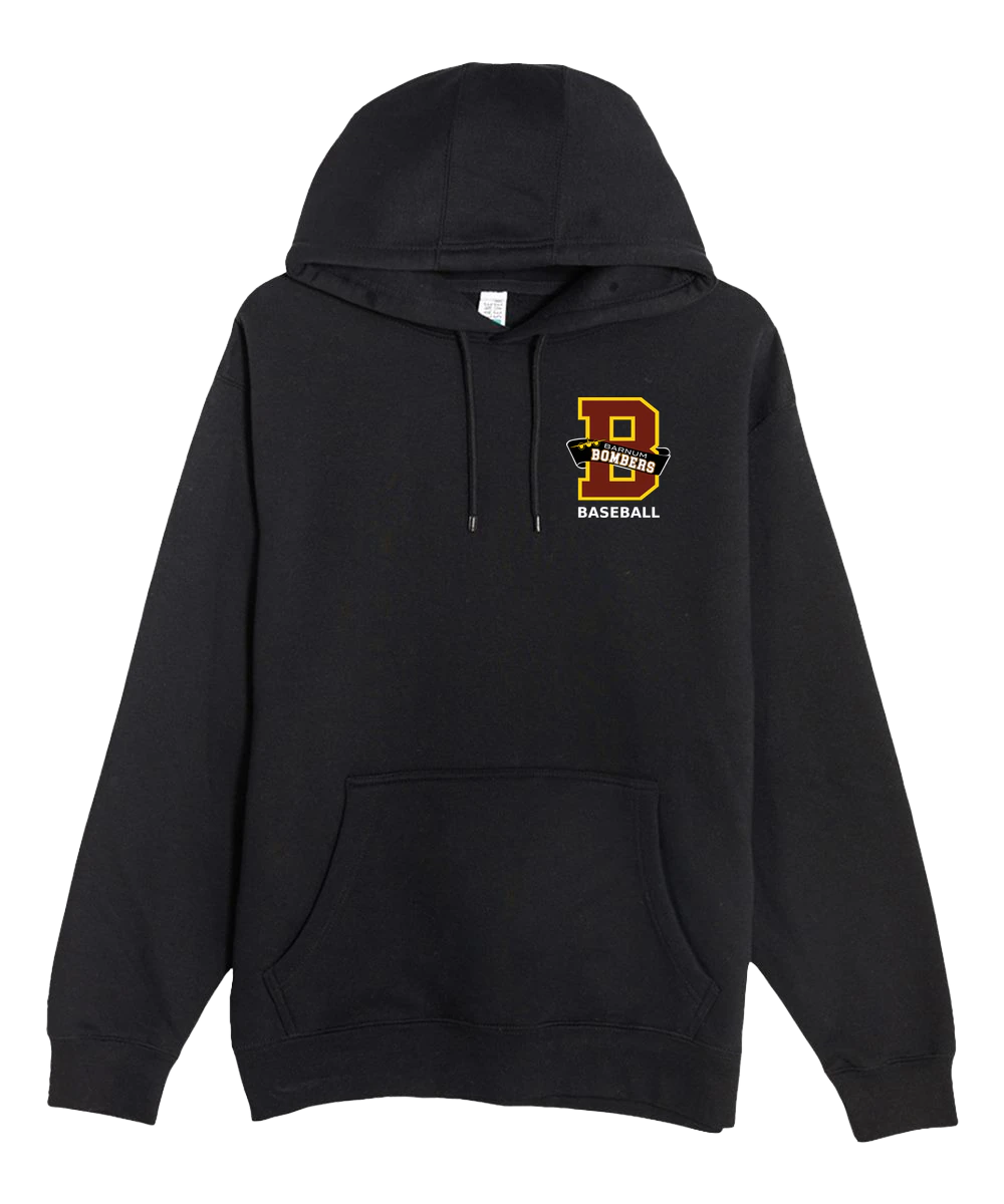Barnum Baseball - Black Hoodie Value - Left Chest