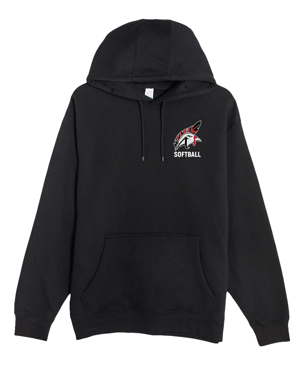 Aitkin Softball - Black Hoodie Value - Left Chest