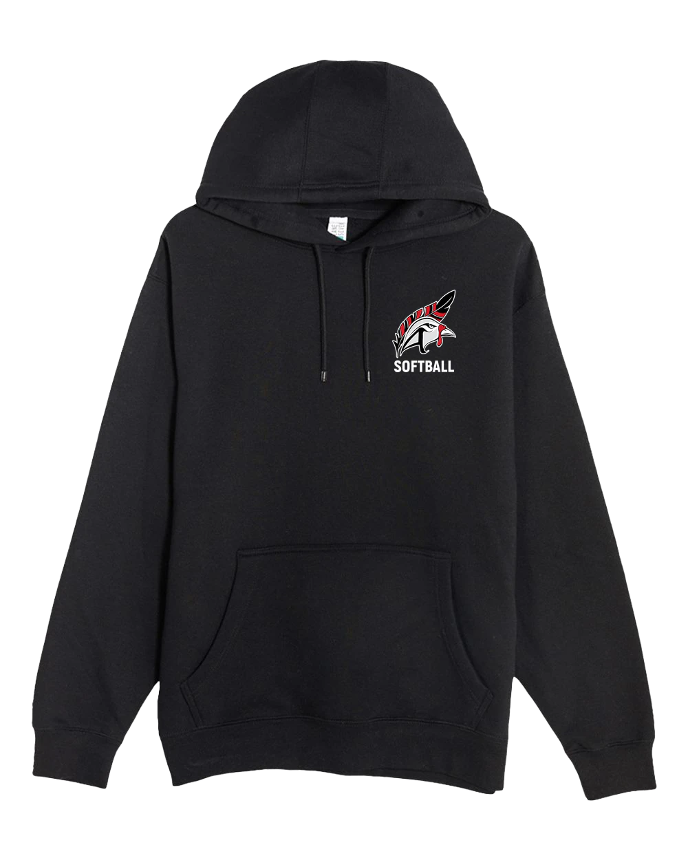 Aitkin Softball - Black Hoodie Value - Left Chest