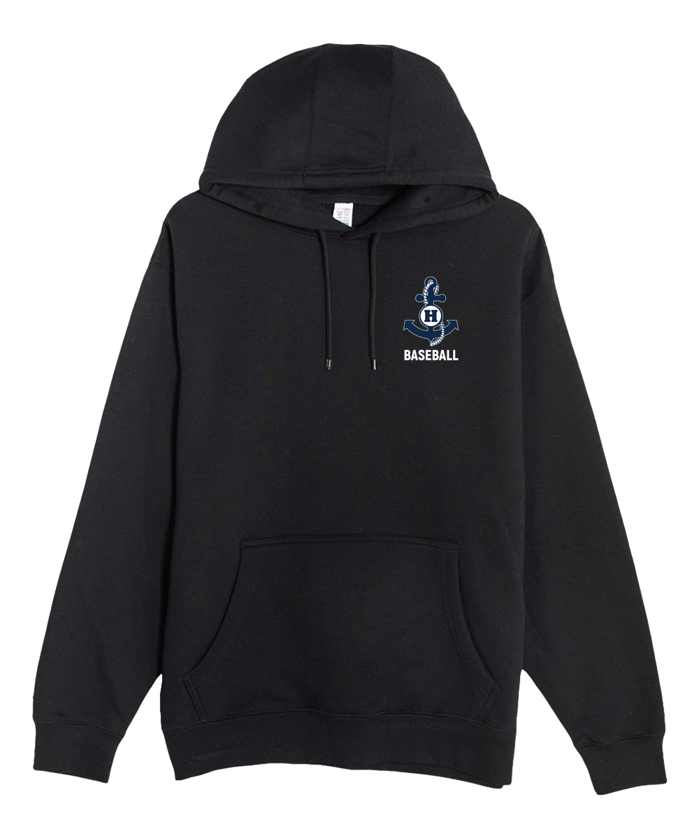 Hibbing Baseball - Black Hoodie Value - Left Chest