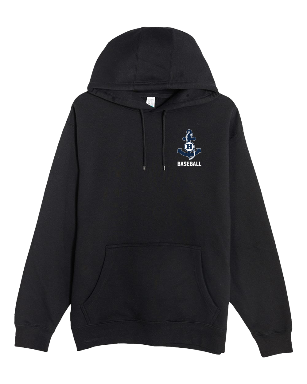 Hibbing Baseball - Black Hoodie Value - Left Chest