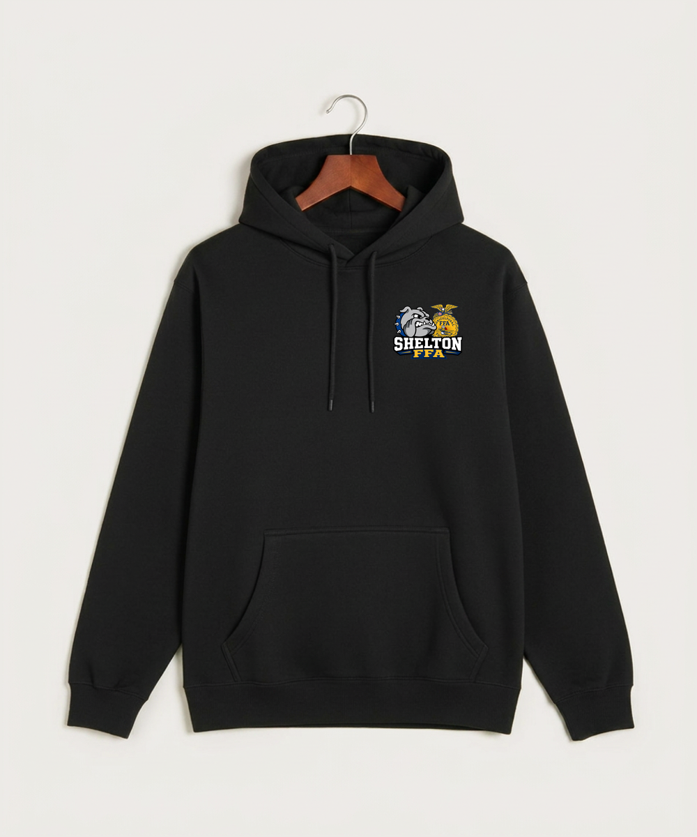 Shelton High School FFA general - Black Hoodie Value - Left Chest