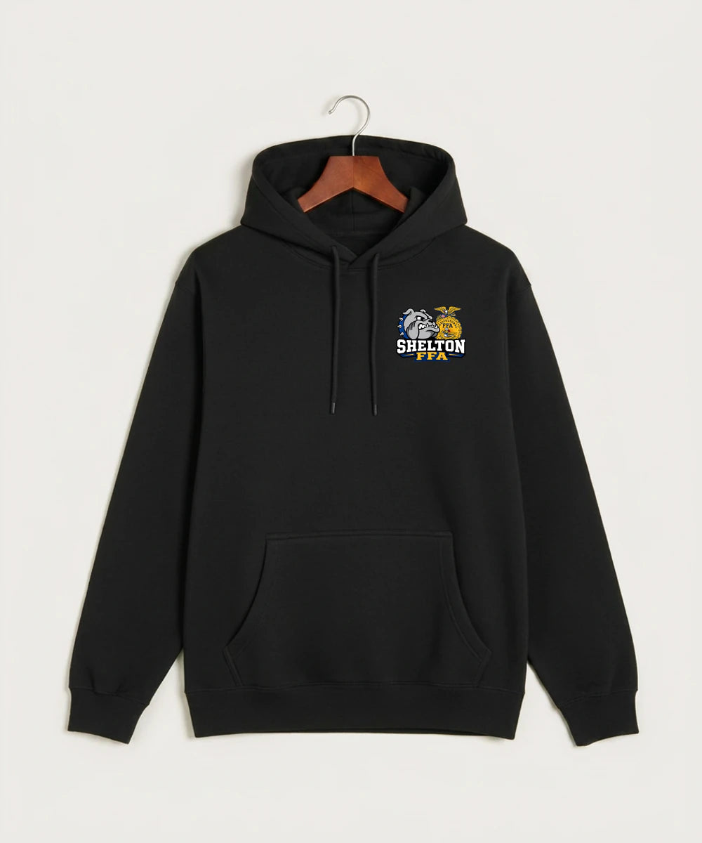Shelton High School FFA general - Black Hoodie Value - Left Chest