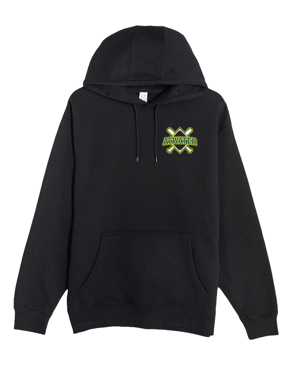 Atwater Baseball - Black Hoodie Value - Left Chest