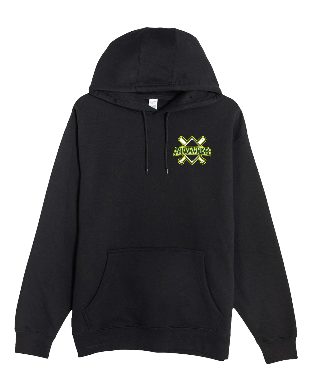 Atwater Baseball - Black Hoodie Value - Left Chest
