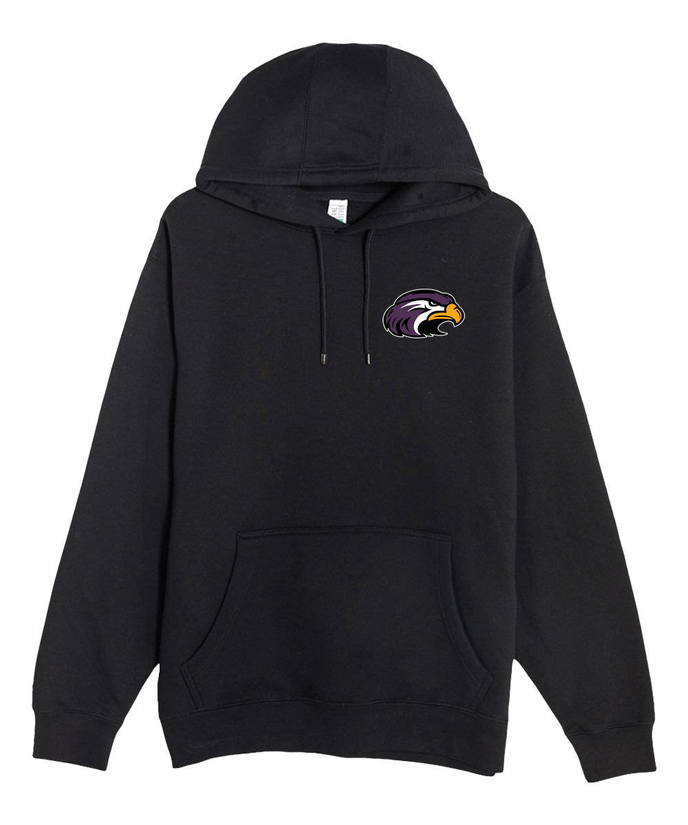 Montevideo Baseball - Black Hoodie Value - Left Chest