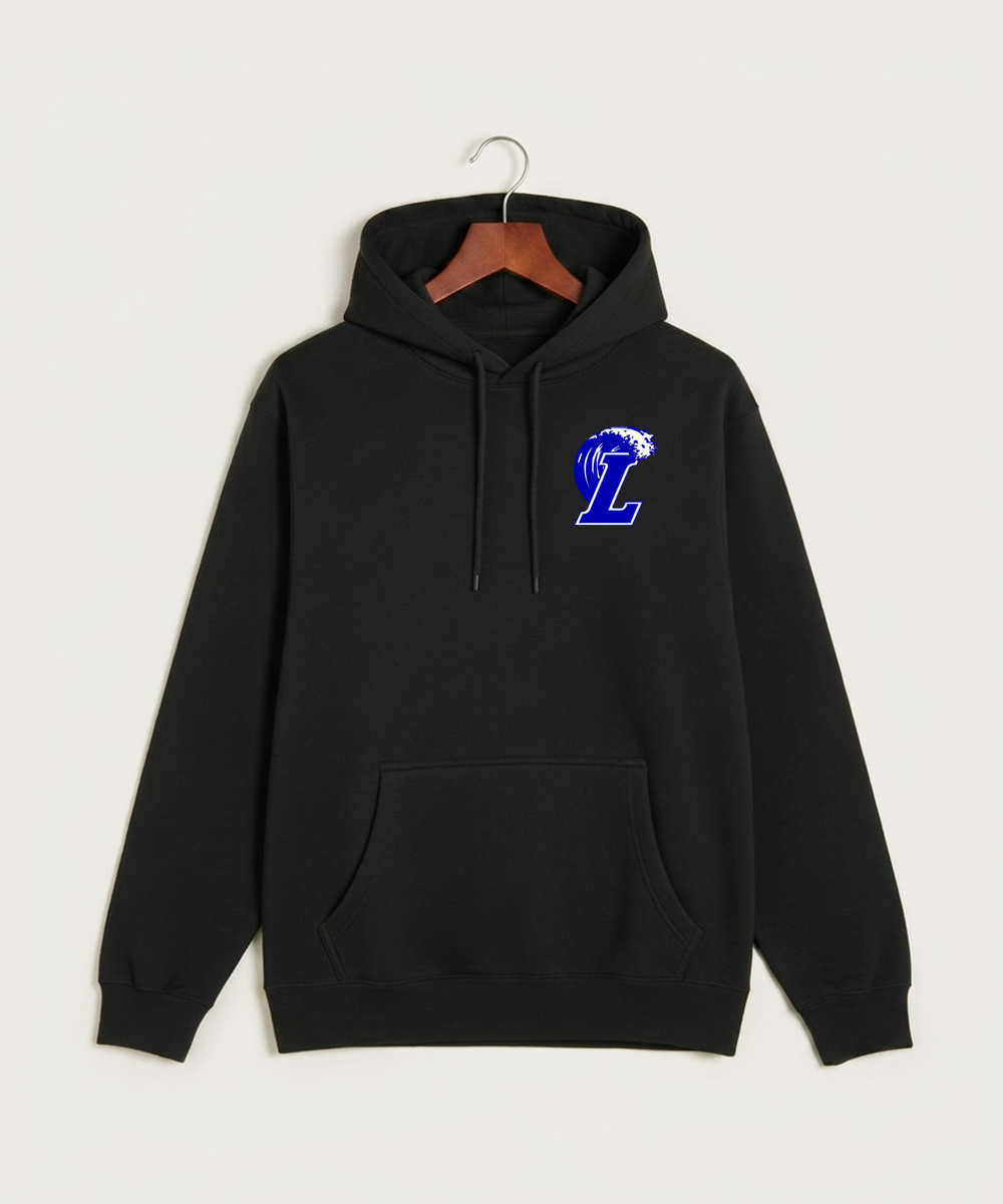 Lakeview High School Football (Boys) - Black Hoodie Value - Left Chest