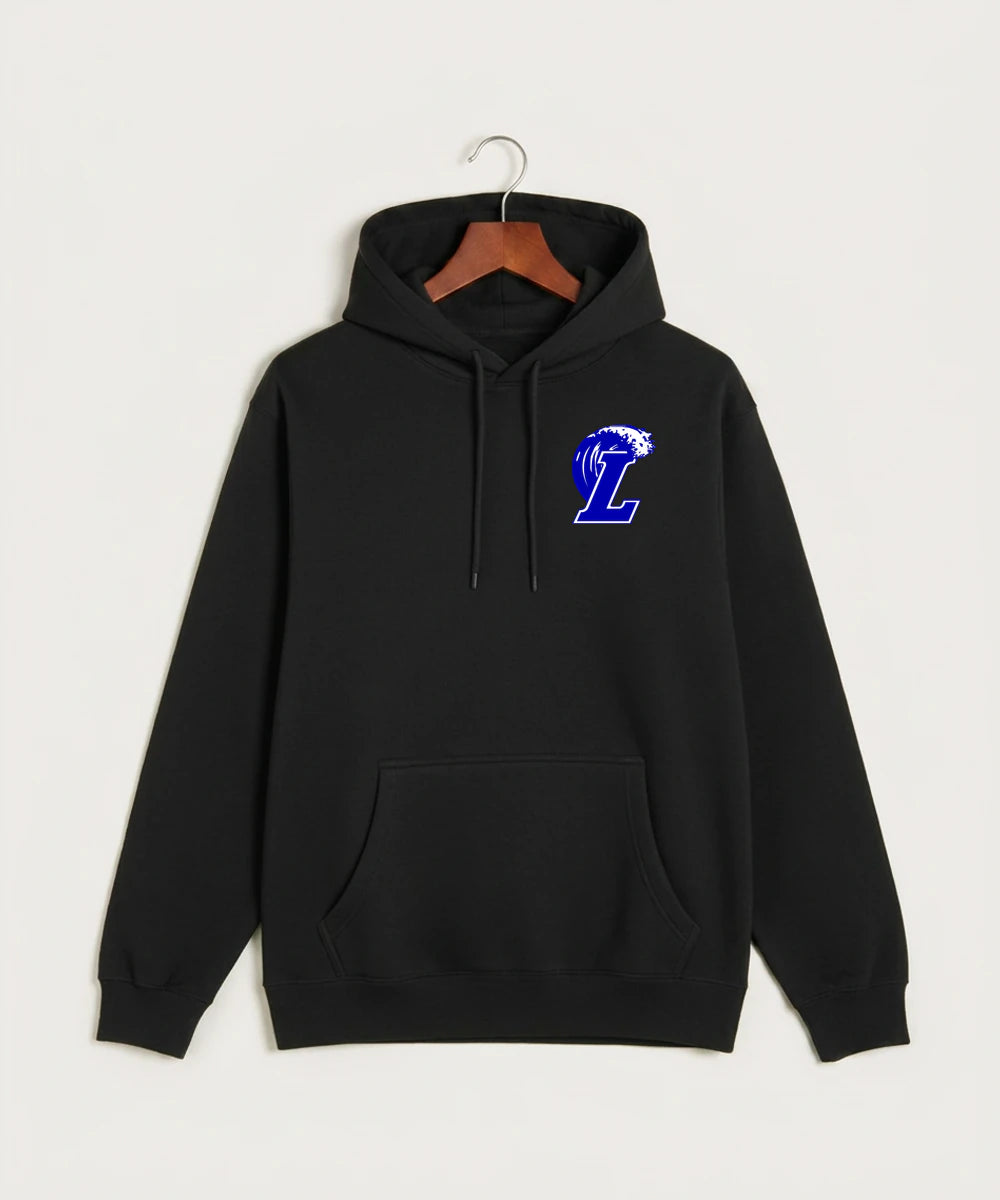 Lakeview High School Football (Boys) - Black Hoodie Value - Left Chest